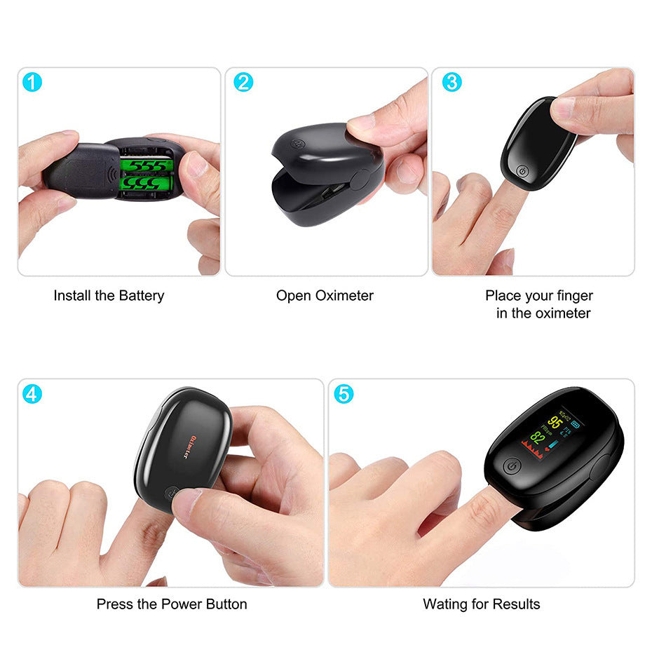Fingertip Pulse Oximeter for blood oxygen monitoring