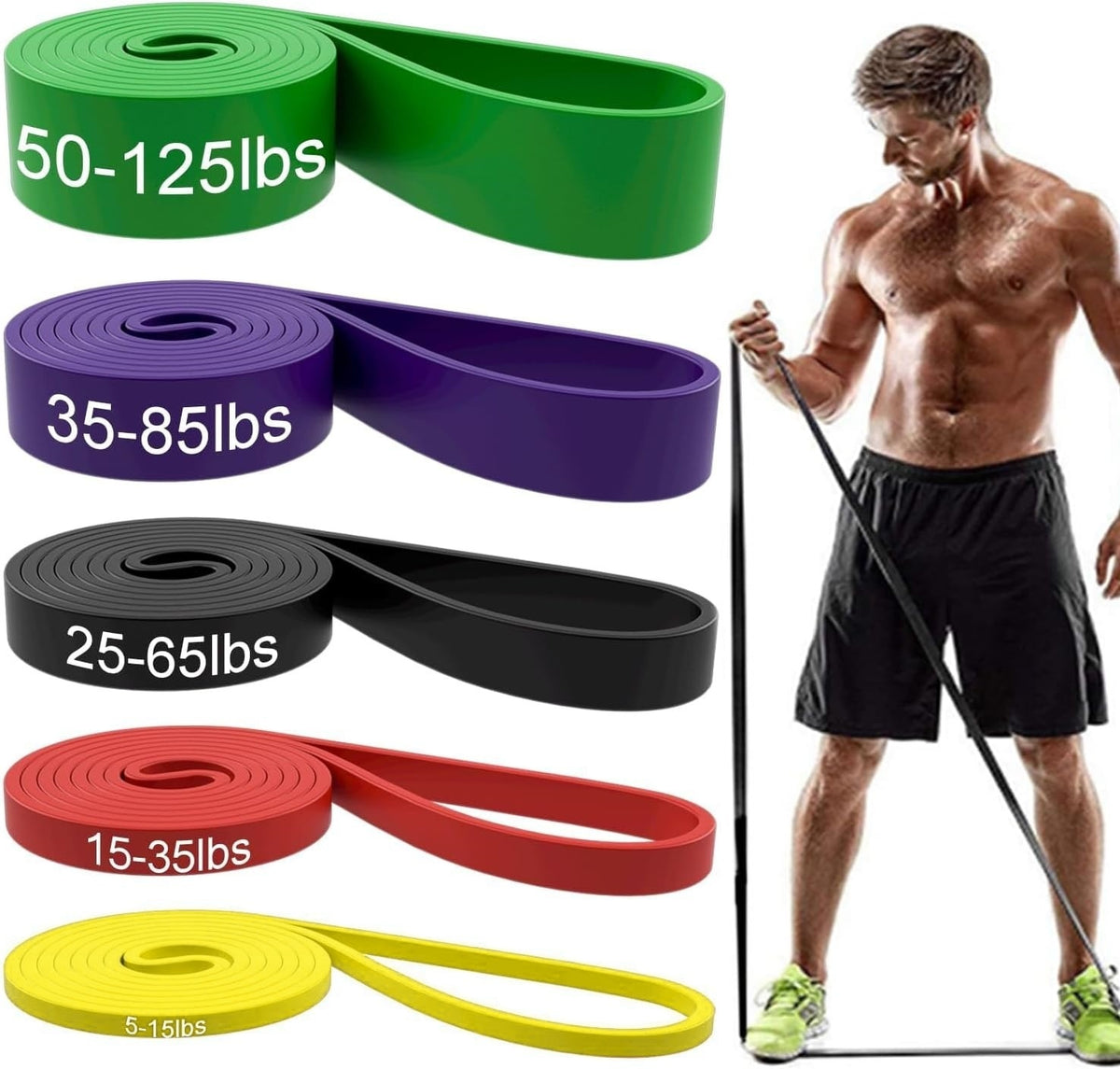 Heavy Duty Pull-Up Resistance Bands for fitness training