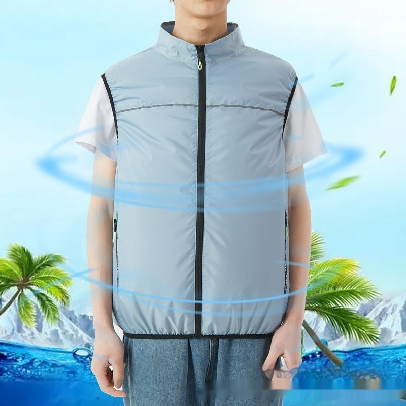 Wearable Cooling Fan Vest for summer outdoor comfort