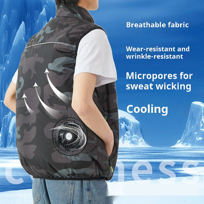 Wearable Cooling Fan Vest for summer outdoor comfort