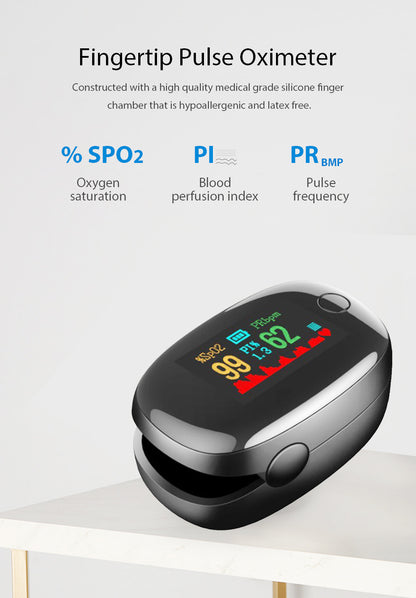 Fingertip Pulse Oximeter for blood oxygen monitoring